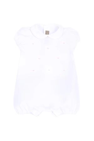 heart-embroidered Peter Pan collar romper LITTLE BEAR KIDS | 3077BCOROSA